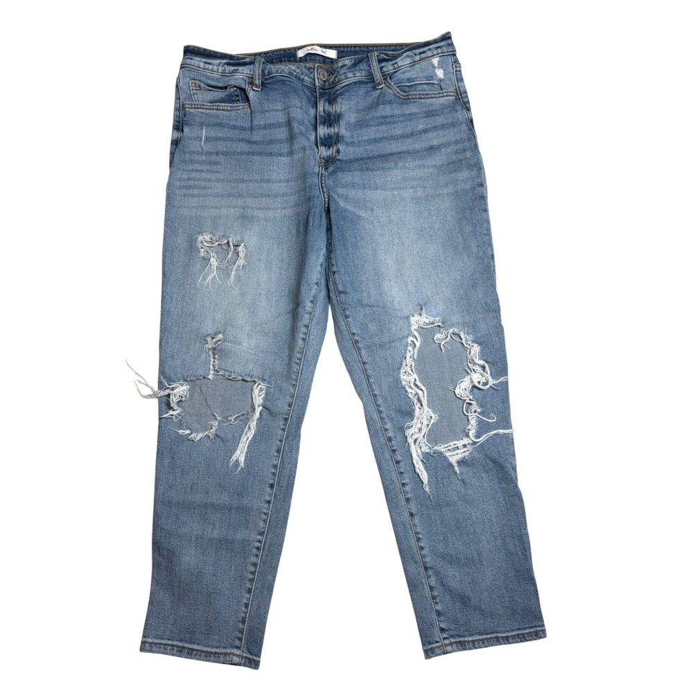 Willow & Root Womens Size 36 High Rise Ankle Jeans Womens Blue Distressed